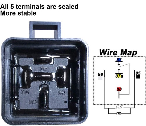 Lumision 30AMP 12V DC Water proof Relay and Harness 5-PIN SPDT Bosch Style 30A - Picture 3 of 10