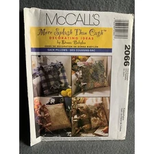 McCall's Misses Sack Pillows Sewing Pattern 2066 - uncut