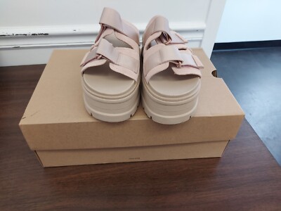 UGG CLEM PLATFORM SANDAL DOUBLE STRAPS PINK SZ 10