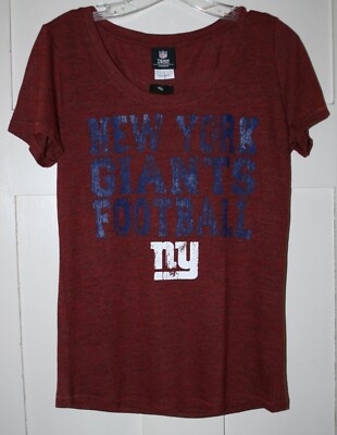 NFL Team Apparel New York Giants Football Women'sT-Shirt Red Size Medium