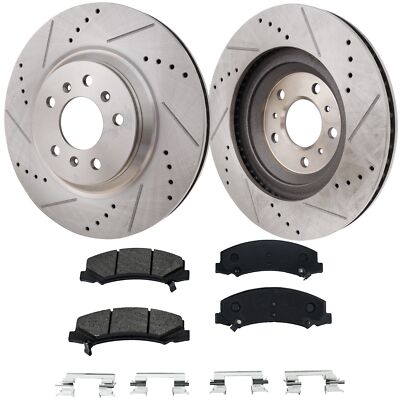 Front Brake Disc and Pad Kit for 2006-2011 DTS/2014-2016 Impala Limited,