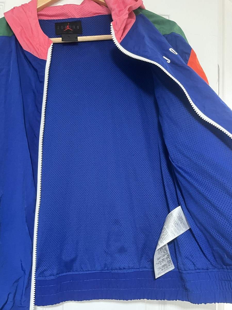 Vintage NIKE AIR JORDAN JACKET Youth Medium Colorblock Nylon