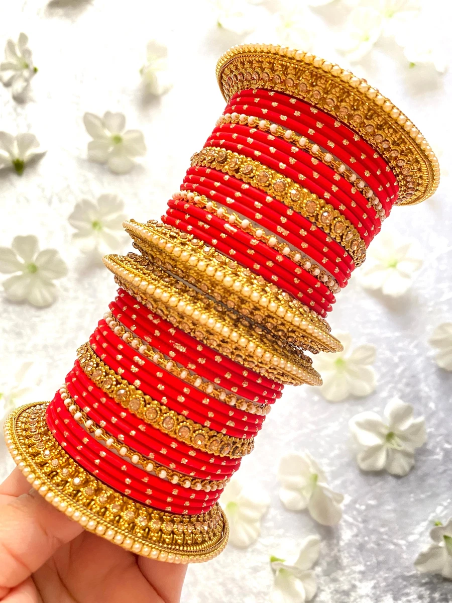 Red Bangles Asian India Pakistan Churiya Chudi Churi Chudiya Bride Bollywood