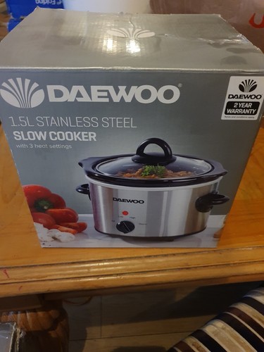 Daewoo 1 5L Electric Slow Cooker Crock Pot Dishwasher Safe Bowl Energy daewoo-1-5l-electric-slow-cooker-crock-pot-dishwasher-safe-bowl-energy