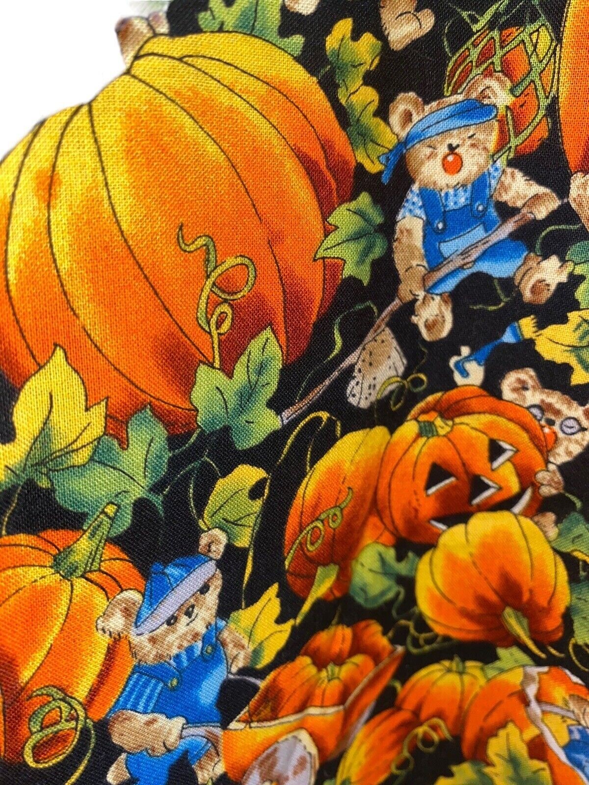 Vest Basic Editions Fall Print With Pumpkins/Bear… - image 5