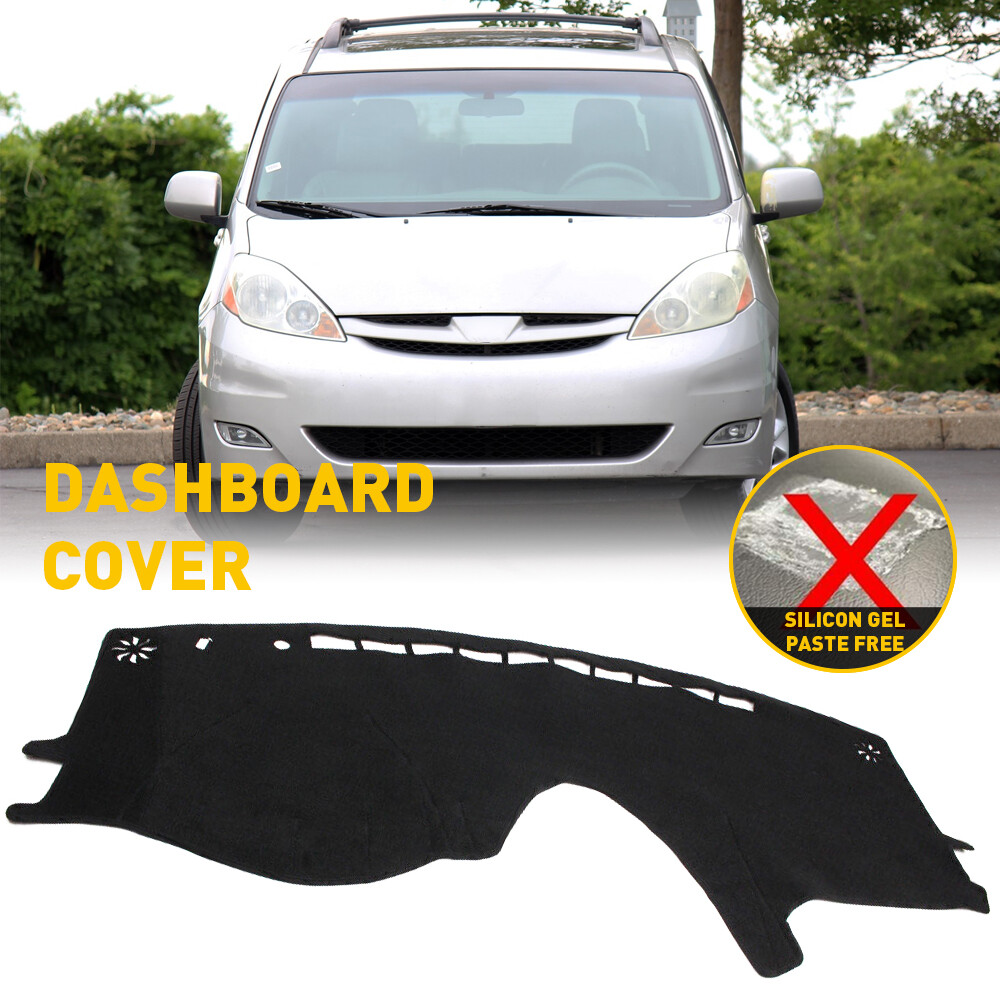 Dash Cover Mat For 2004-2010 Toyota Sienna Black Dashboard Pad