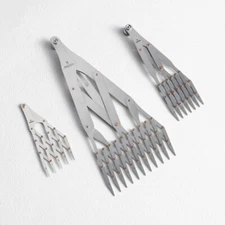 Leather Craft Expanding Sewing Gauge Stainless Steel Equal Space Dividers Rulers