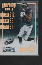 JORDAN MATTHEWS  2016 PANINI CONTENDERS CHAMPIONSHIP TICKET CARD #9  /99