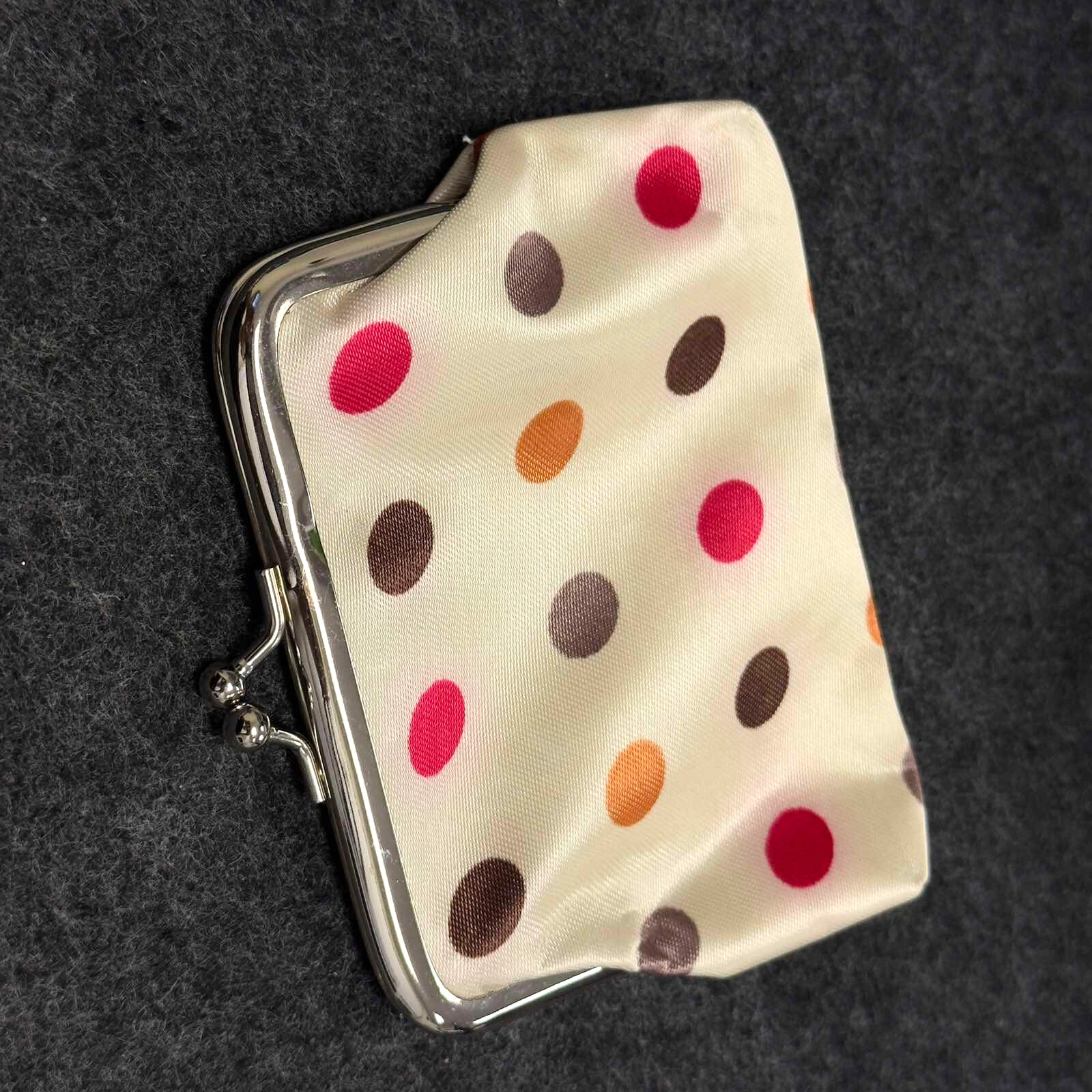3 Pcs Polka Dots Buckle Coin Purses Vintage Pouch Kiss-lock Change Purse Wallet