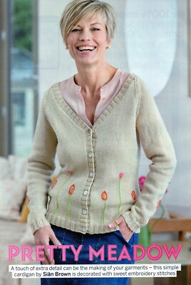 ~ Pull-Out Strickmuster für Damen hübsche bestickte Strickjacke ~ 32'' ~ 42'' ~