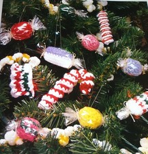 Visions of Sugarplums; ornaments, CH 9129-37 vintage crochet pattern