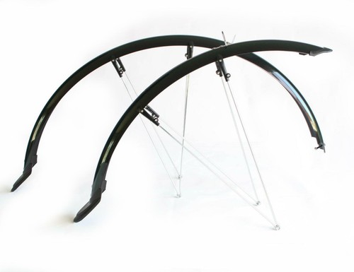 26" Or 700c Classic Retro Full Length Bike / Bicycle Mudguards - Black - Picture 7 of 7