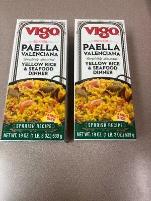  Vigo Paella Valencia 2 -Boxes Spanish original recipe 19 Oz Box Rice Fish