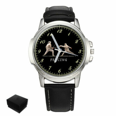 ZAUNEN (FOLIE, SCHWERT, SABBER) SPORT HERREN ARMBANDUHR GEBURTSTAG BESTES GESCHENK GRAVIERT