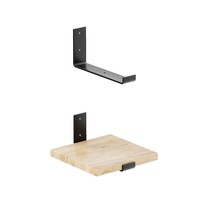 Qls RegalträGer 1 StüCk FüR Wandregal 21X10X4 Cm Schwarz Stahl