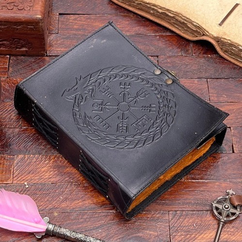 Handmade Dragon Journal Wheel of Fortune Embossed Leather Diary For Unisex Adult - Picture 8 of 10