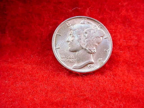 1941 MERCURY DIME NICE FLASHY BU DIME---NO RESERVE!!  #224