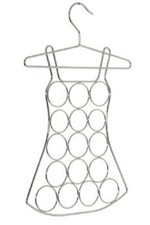 Robe en métal couleur argent écharpe ceinture attaches châle cravate cintre garde-robe organiser