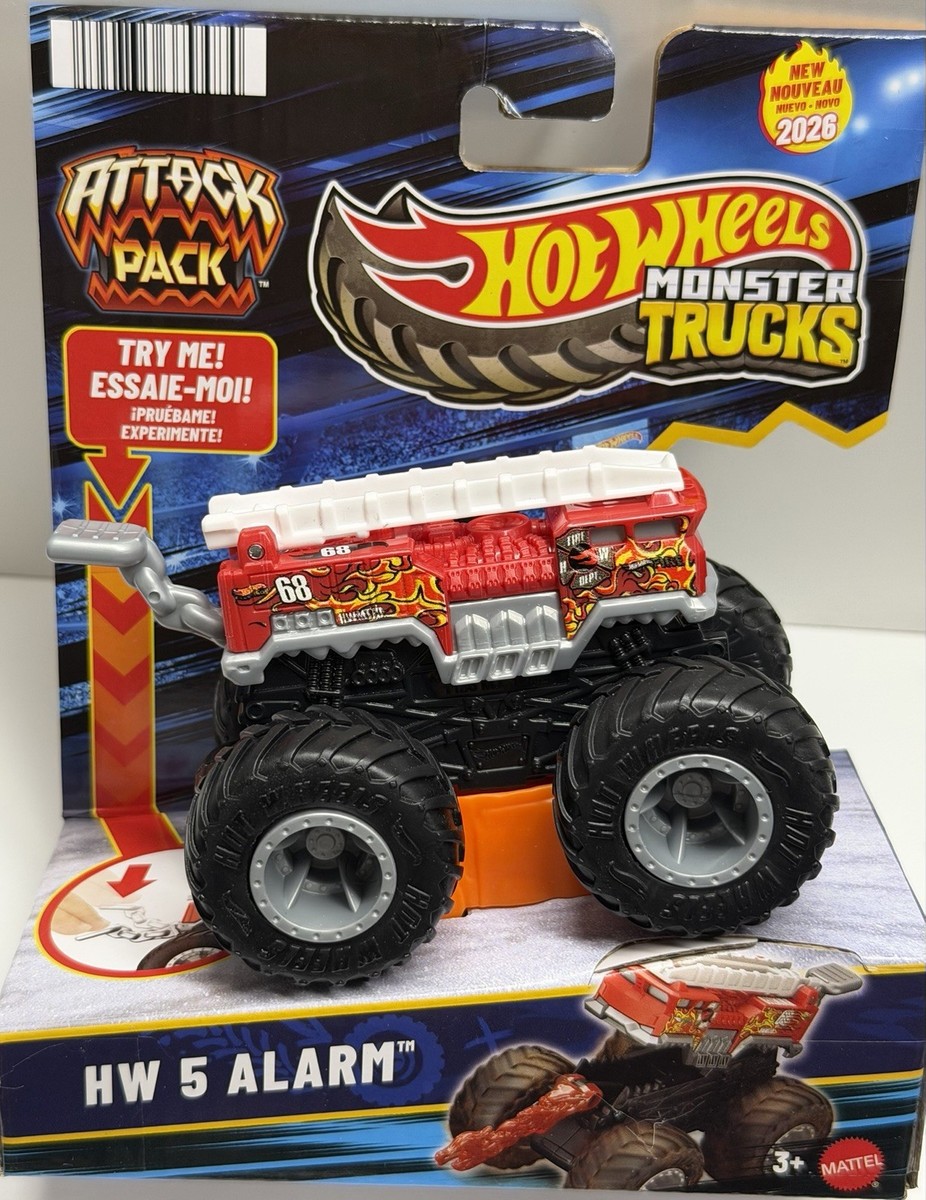 2026 Hot Wheels Monster Trucks Attack Pack “ HW 5 ALARM “ | eBay