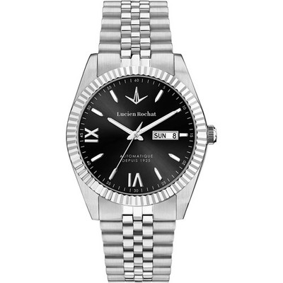 Lucien Rochat Bienne Uhr Schwarz R0423124004 Watch Stahl Jubilee Automatik