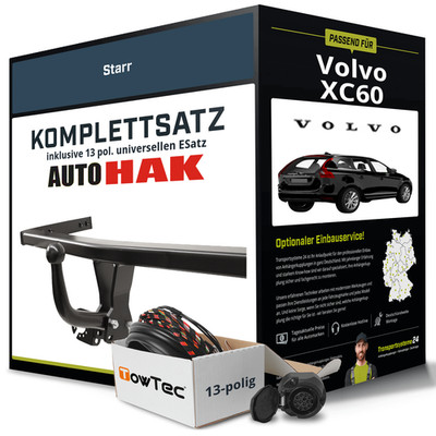 Für VOLVO XC60 I Typ 156 Anhängerkupplung starr +eSatz 13pol uni 08-17 NEU