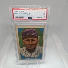 Fleer 1960 Baseball Greats Walter Johnson #6 PSA Washington Senators