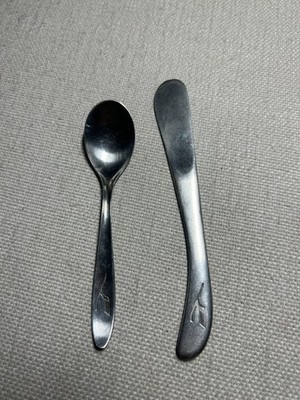 C Hugo Pott LUFTHANSA  Stainless Flight Knife/ spoon  Solingen Germany Rostfrei 