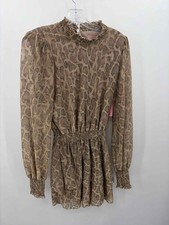Pre-Owned Show Me Your Mumu Gold Size Small Short Long Sleeve Dress