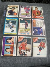 Vintage Hockey Cards Lot Of 9 Misc Years  Opee Chee Mid-grade