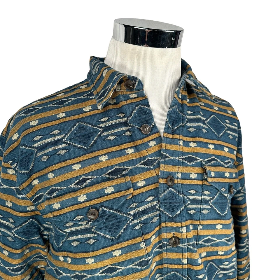 Pendleton Flannel Overshirt Shirt Jacket Shacket Mens XL Aztec Button Up Blue - Image 2 of 4