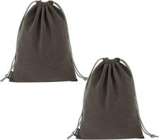 2 Pcs Portable Headphone Carrying Bag Travel Headset Storage Pouch Soft Drawstri