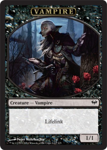 1x Vampire Token MTG - Dark Ascension - Moderate Play
