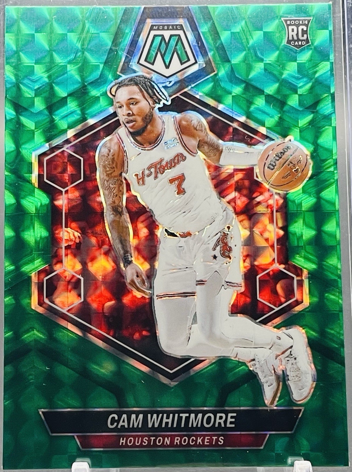 2023 Panini Mosaic - Green Mosaic Prizm #258 Cason Wallace (RC)