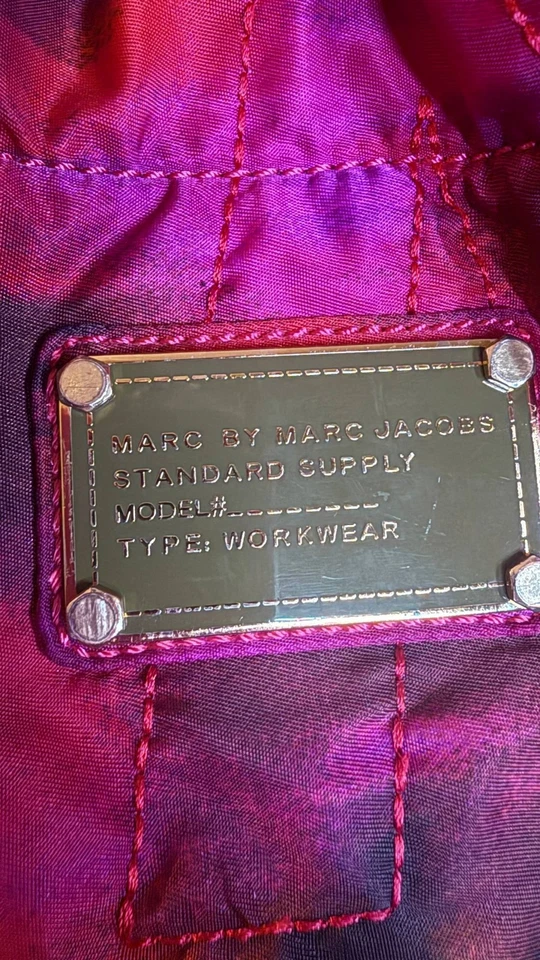 Bolso de Mano Marc by Marc Jacobs Standard Supply Ropa de Trabajo Rosa Púrpura Tie-Dye Nylon Foto 3 de 4