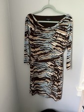 Nine West Abstract Stripe  Dress – Size 10 – Bold Print – 3/4 Sleeves