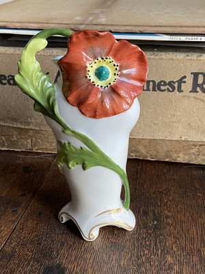 Antike KISTER Vase Art Deco Scheiber Alsbach Porzellan German MOPPY SMALL ART