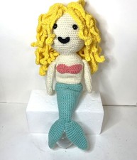 Mermaid Sea Crochet 20" Handmade Amigurumi Stuffed Toy Doll High Quality Pink