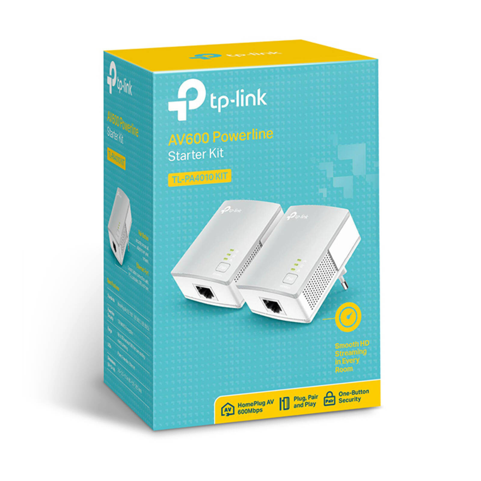 TP-Link AV600 HomePlug Powerline Starter Kit 600Mbps LAN Ethernet TL-PA4010KIT