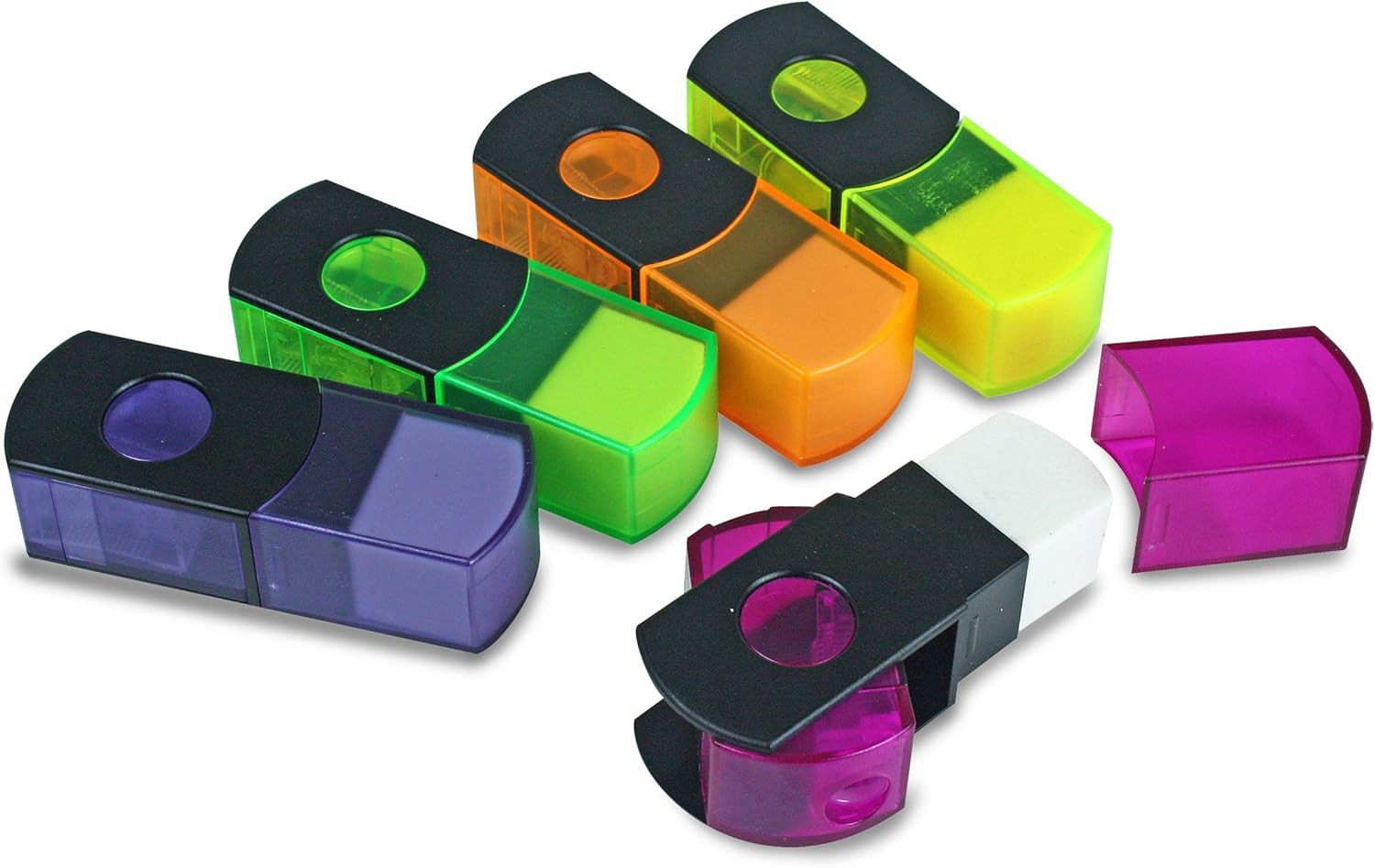 Grip  Pencil Sharpener And Eraser Combo, 2-in-one Sharpener 