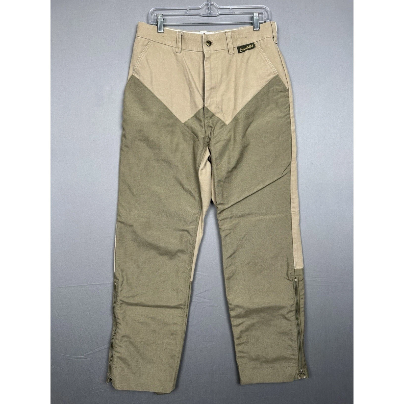 Gahemide Double Knee Brush Hunting Pants Mens 32 (30x31) Shooting Tan Vintage