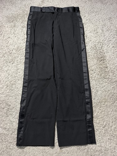 Armani Collezioni, Giorgio Armani Le Collezioni Men’s Italy Wool Satin Stripe Dress Pants 32x30