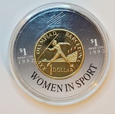 Australia 1992 $1 Dollar Proof Women in Sport Barcelona Games Capsule Low Mintag