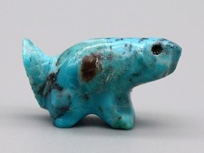 Unsigned Tiny Turquoise Zuni Beaver Fetish