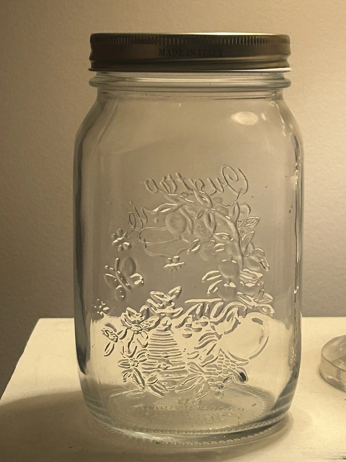 Bormioli Rocco Quattro Stagioni Glass Mason Jar Butterflies Bees 86mm Lid Italy