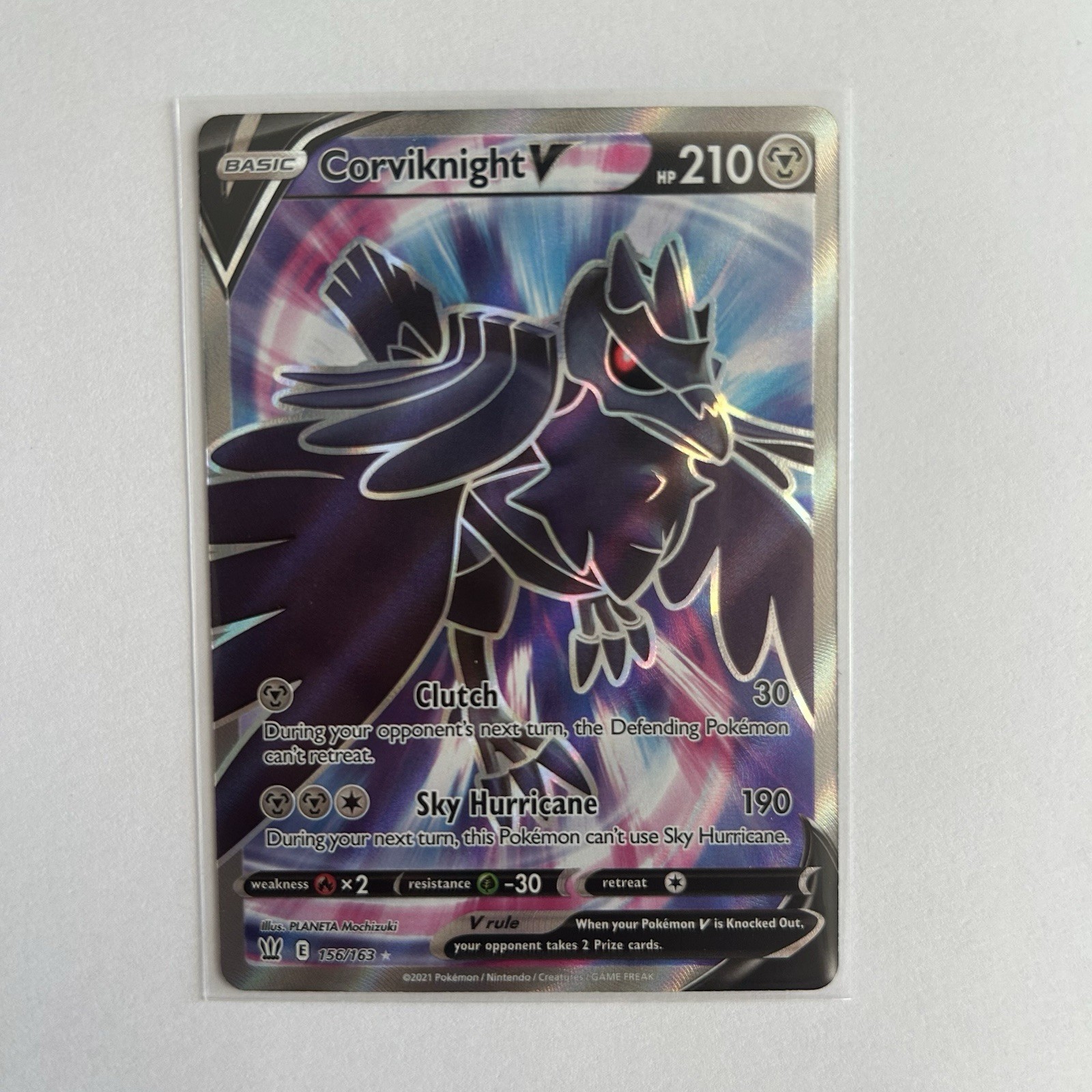 Pokémon TCG Corviknight v Full Art Holo Card #156/163 Battle Styles NM