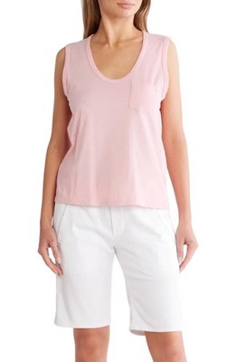 $95 - James Perse V-Neck Cotton Tank In Peony Size 4 (XL)