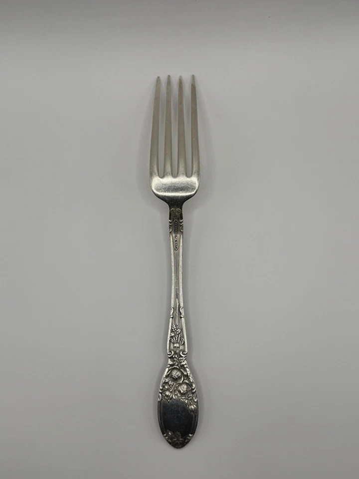 Tenedor de cena Alvin Bridal Rose Sterling PATENTE 1903-1920s Foto 2 de 3