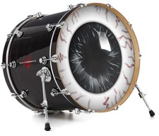 Vinyl Decal Skin for 20" Bass Kick Drum Head Eyeball Black