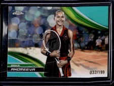 2025 Topps Chrome Erika Andreeva Aqua Refractor #/199