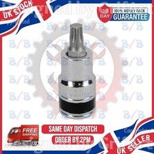 T45 TORX STAR SOCKET BIT 1/2" SQUARE DRIVE CRV CHROME VANADIUM STEEL TRX TX45